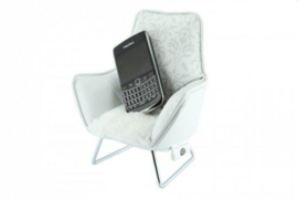 Music chair telefoon wit baroc