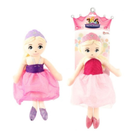 Stoffen pop 'Prinses' 35cm 2-ass ( Je ontvangt er een)