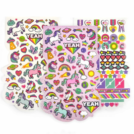 Rainbow stickers unicorn 250 stuks