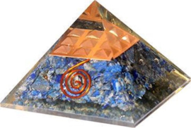 Orgoniet Piramide Lapis Lazuli met Koperen Spiraal