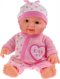 Toi-toys Babypop Baby Cute Kiss Me 22 Cm Roze
