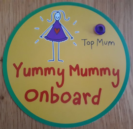 Yummy Mummy onboard (auto raam bordje)