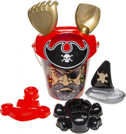 Strandspeelgoed Piraten Met Emmer 6-delig Multicolor 18 Cm