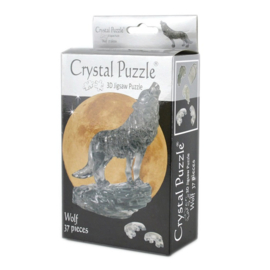 Crystal puzzel 37 stukjes wolf zwart