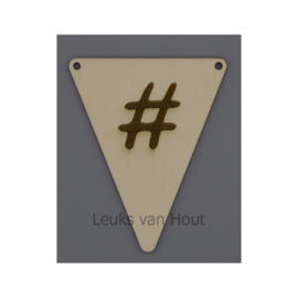 vlagletter # (2, dicht)