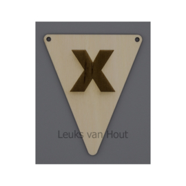 vlagletter X (1, dicht)