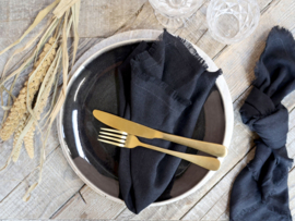 Stoffen servetten set/4 -  zwart