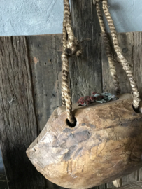 Oude houten stoere koeienbel