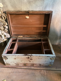 Oude houten kist