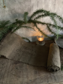 ByLou  Stoere jute kerstloper - bruin