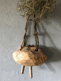 Oude houten stoere koeienbel