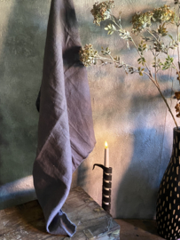 Linnen deco doek met zeiloog - antraciet