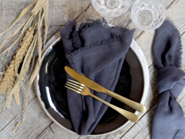 Stoffen servetten set/4 -  coal