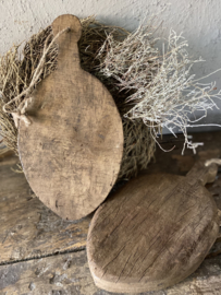 Ovaal houten serveerplankje oud hout