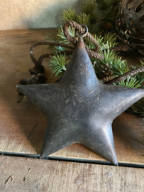 Metalen kerstster roest  - 15 cm