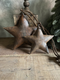 Metalen kerstster roest  - 20 cm