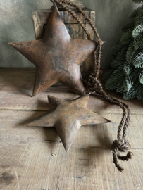 Metalen kerstster roest  - 20 cm