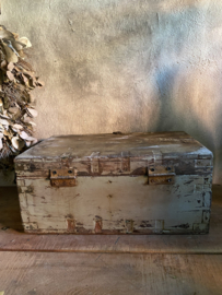 Oude houten kist