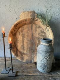 Grote oude houten schaal