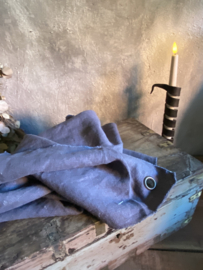 Linnen deco doek met zeiloog - antraciet