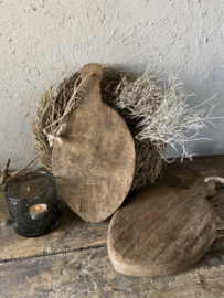 Ovaal houten serveerplankje oud hout