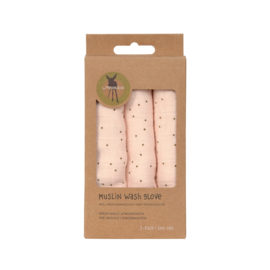 *Tetra washandjes 3x Dots peach rose - Lässig*
