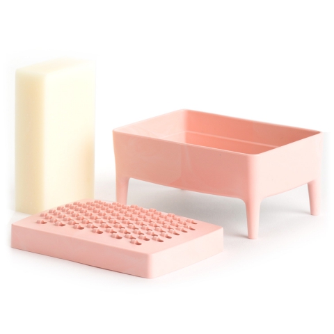 *Zeepbakje/-rasp millenial pink - Bubble buddy*
