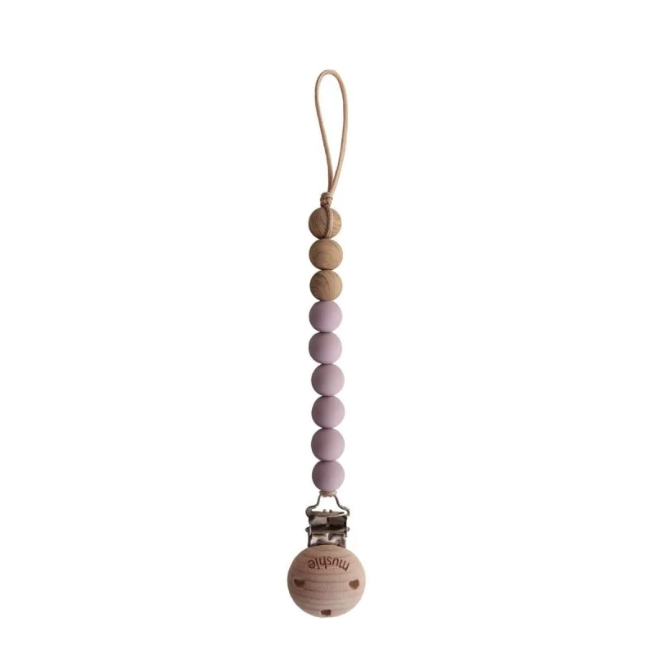 *Fopspeenketting Eva mauve - Mushie*