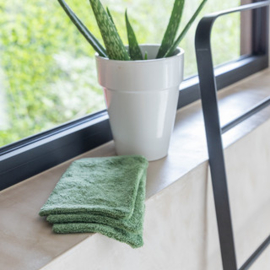 *Washandjes 3x bamboe aloe green - Timboo*