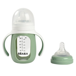 *2-in-1 Glazen meegroeifles sage - Béaba*
