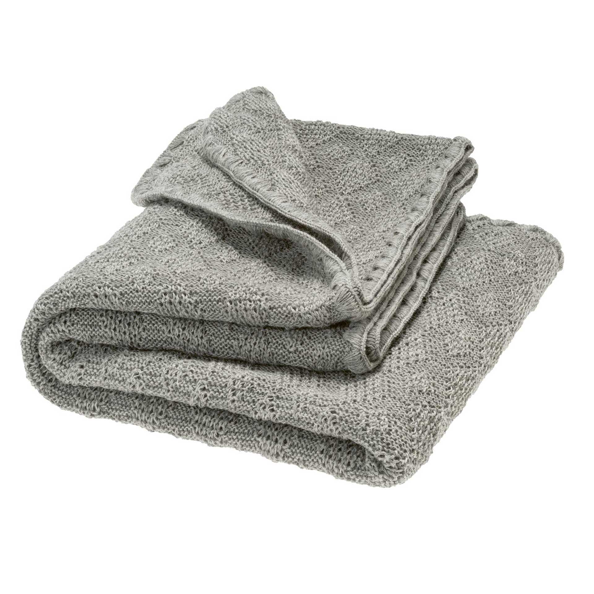 *80 x 100 cm - Wollen deken grey - Disana*