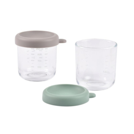 *Glazen bewaarpotjes 250 ml (2x) - Béaba*