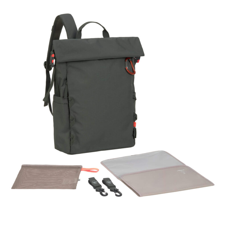 *Verzorgingsrugzak Outdoor rolltop backpack dark olive - Lässig*