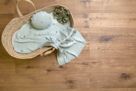*80 x 100 cm - Katoenen deken Dots mint - Lässig*