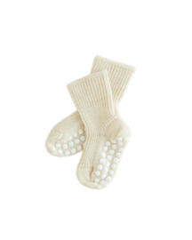 *Wollen sokken antislip naturel - Hirsch natur*