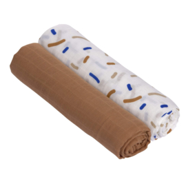 *Swaddles met bamboe royal blue - Lässig*
