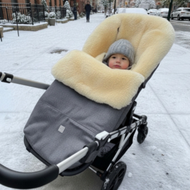 *Voetenzak schapenvacht - LILLY dark grey - Kaiser baby*