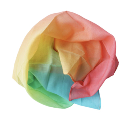 *90 x 90 cm - Speeldoek pastel regenboog - Laura's play cotton*