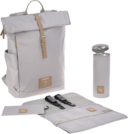 1/2 Rolltop Backpack Diaper Bag - grey