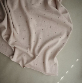 *80 x 100 cm - Katoenen deken Pointelle blush - Mushie*