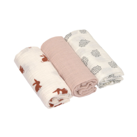 *Set 3x tetradoek Little forest rabbit- Lässig*