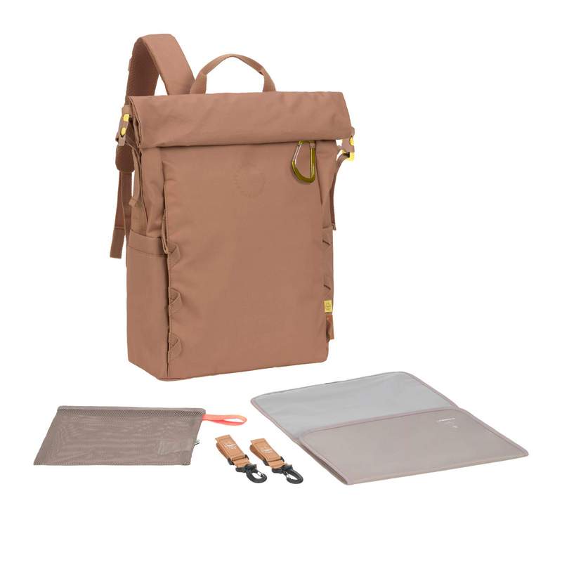 *Verzorgingsrugzak Outdoor rolltop backpack almond - Lässig*