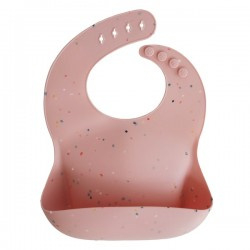 Siliconen slabber Confetti roze - Mushie