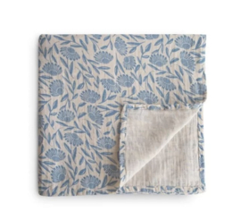 *Swaddle blue flowers - Mushie*