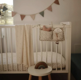 *80 x 100 cm - Katoenen deken Pointelle ivory - Mushie*