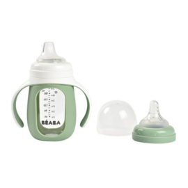 *2-in-1 Glazen meegroeifles sage - Béaba*
