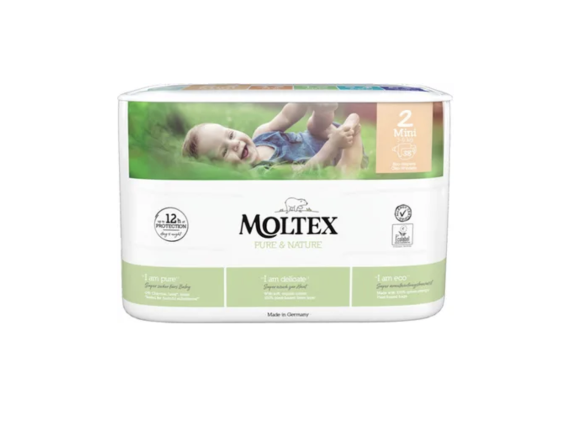 *3/6 kg - Ecologische wegwerpluiers  (38x)- Moltex*