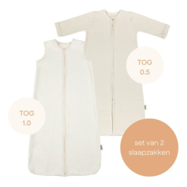 *70 cm - Slaapzak multi-season 2-in-1 daisy white- Timboo*