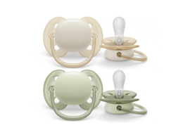 Fopspeen (2x) ultrasoft beige/ lichtgroen - Philips Avent