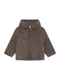 *Jacket wolfleece brown melange - HUTTELiHUT*